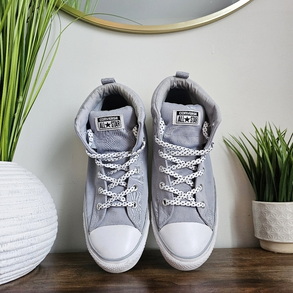 Converse Chuck Taylor Street Mid Casual Sneakers from Finish Line Gray M 10/W 12 - Picture 2 of 16